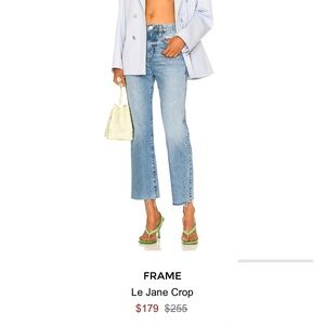 Frame Denim Blue Ankle Cropped Jeans